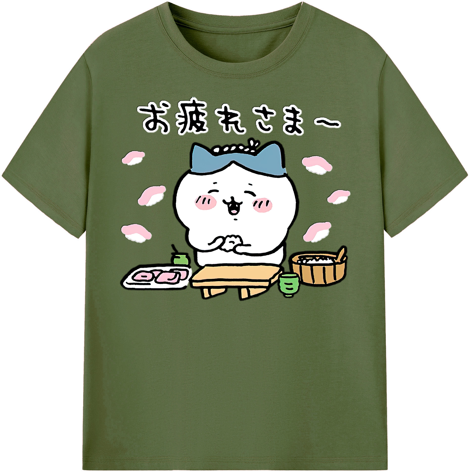 （画像用） ちいかわ ハチワレ Chii-kawa hachiware 綿100％半袖Tシャツ（フロントプリント）